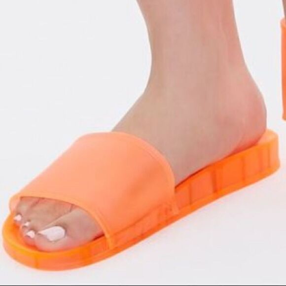 Orange Slip on Sandals - Picture 1 of 5